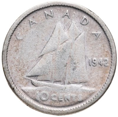купить Канада 10 центов (cents) 1942