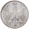 Купить Германия 5 марок (mark) 1970 G  знак монетного двора: "G" - Карлсруэ