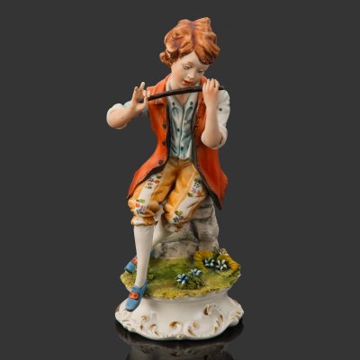 купить Статуэтка "Юноша с дудочкой", Zanelli, бисквит, Capodimonte (Каподимонте), Италия, 1970-1990 гг.
