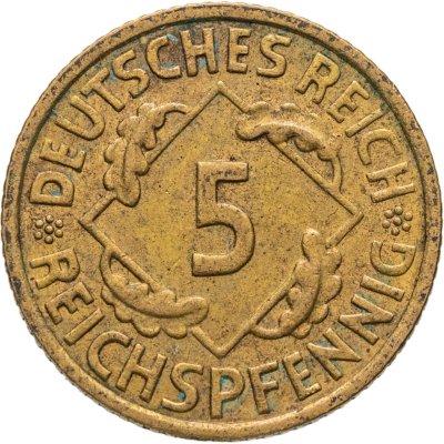 купить Германия 5 рейхспфеннигов (reichspfennig) 1935 F
