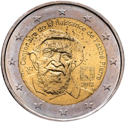 купить Франция 2 евро (euro) 2012 "100 лет со дня рождения аббата Пьера"