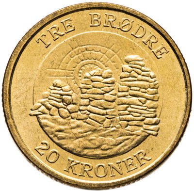 купить Дания 20 крон (kroner) 2006 "Три брата, западное побережье Гренландии"