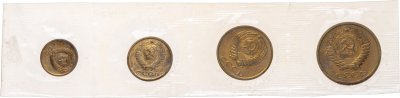 купить Подборка 1, 2, 3 и 5 копеек 1968 в запайке
