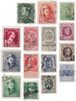 купить Бельгия набор из 15 марок