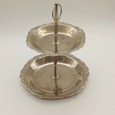 купить Конфетница - этажерка двухъярусная, металл, СССР, 1950-1980 гг.