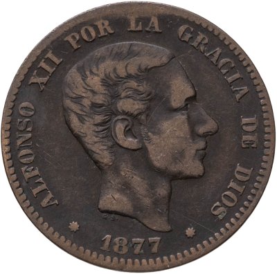купить Испания 10 сентимо (centimos) 1877