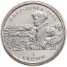 Купить Остров Мэн 1 крона 1994 BUNC "50 лет высадке в Нормандии 6 июня 1944 года - Бернард Монтгомери" в буклете (конверте) с маркой