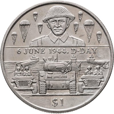 купить Британские Виргинские острова 1 доллар (dollar) 2004 60 лет Высадке в Нормандии - десант
