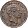 Купить Испания 5 сентимо 1877