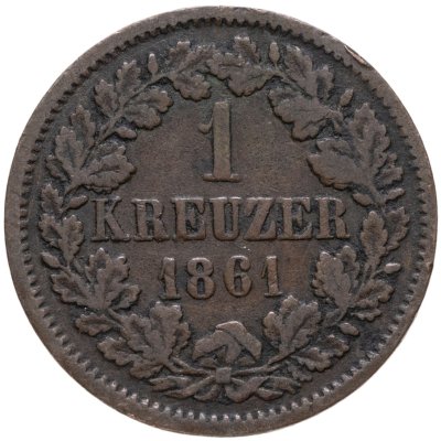 купить Германия (Баден) 1 крейцер 1861