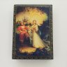 Купить Шкатулка "Князь Гвидон и Царевна", папье-маше, печать, лак, золочение, Российская Федерация, 1990-2015 гг.