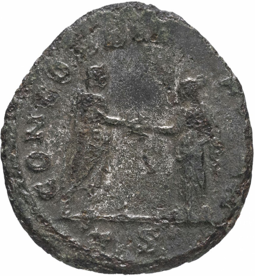 купить Римская Империя Аврелиан 270-275гг антониниан (реверс: Император пожимает руку Конкордии)