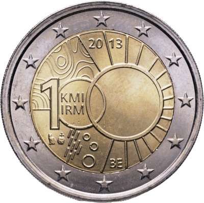 купить Бельгия 2 евро (euro) 2013 "100 лет Королевскому метеорологическому институту"