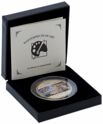 купить Острова Кука 20 долларов 2008 "Шедевры мирового искусства: Рождение Венеры" в капсуле и футляре с сертификатом