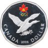 Купить Канада 1 доллар 2006 XX зимние Олимпийские Игры, Турин 2006 в подарочном футляре с серитфикатом