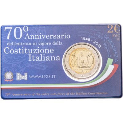 купить Италия 2 евро (euro) 2018 "Конституция Итальянской республики" в коинкарте