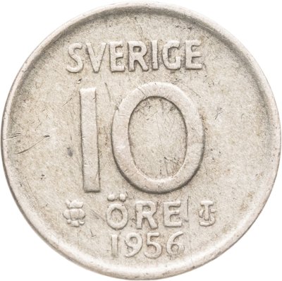 купить Швеция 10 эре (ore) 1956