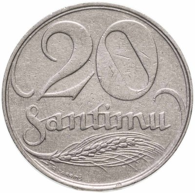 купить Латвия 20 сантимов (santimu) 1922