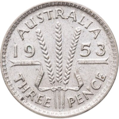 купить Австралия 3 пенса (pence) 1953
