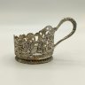 Купить Подстаканник с прорезным цветочным декором на тулове, металл, серебрение, СССР, 1970-1990 гг.