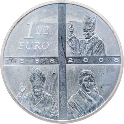 купить Франция 1,5 евро 2008 "Лурдес"