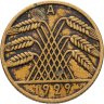 Купить Германия 10 рейхспфеннигов (reichspfennig) 1929 знак монетного двора "A" — Берлин