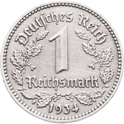 купить Германия, Третий рейх 1 рейхсмарка 1934 J