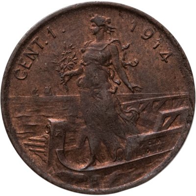 купить Италия 1 чентезимо (centesimo) 1914