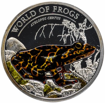 купить Палау 2 доллара 2011 "Мир лягушек - Панамский арлекин"