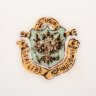 Купить [Редкость] Террина с эмблемой Офицерской кавалерийской школы (для подачи горячих блюд), фарфор, деколь, обводка, золочение, Фарфоровый завод братьев Корниловых, Российская империя, 1884-1917 гг.
