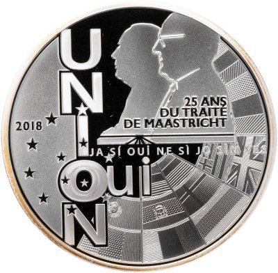 купить Франция 10 euro (евро) 2018 "25 лет Маастрихтскому договору"