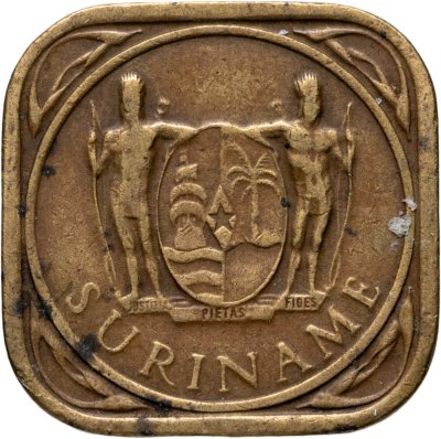 купить Суринам 5 центов (cents) 1966 Без отметки "рыба"