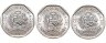 Купить Перу набор из 3-х монет 1  новый соль (nuevo sol) 2013 "Природные ресурсы Перу - Какао, Киноа, Анчоус"