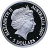 Купить Австралия 5 долларов 2009 Proof "Международный полярный год 2007-2008 голограмма" в футляре, с сертификатом