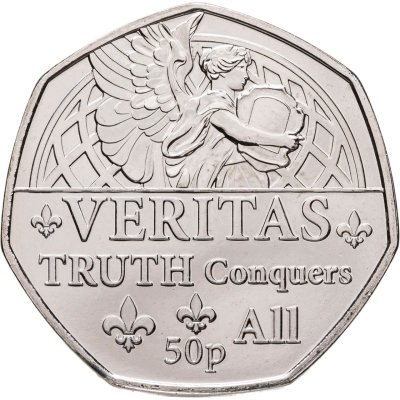 купить Джерси 50 пенсов (pence) 2022 "Добродетели Королевы - Истина"