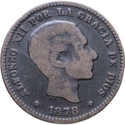 купить Испания 5 сентимо (centimos) 1878