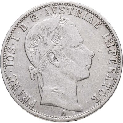 купить Австро-Венгрия (Австрия) 1 флорин 1861, знак монетного двора "A" - Вена