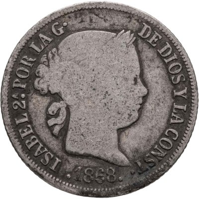 купить Филиппины, Испанская колония 10 сентимо 1868 Изабелла II