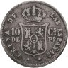 Купить Филиппины, Испанская колония 10 сентимо 1868 Изабелла II