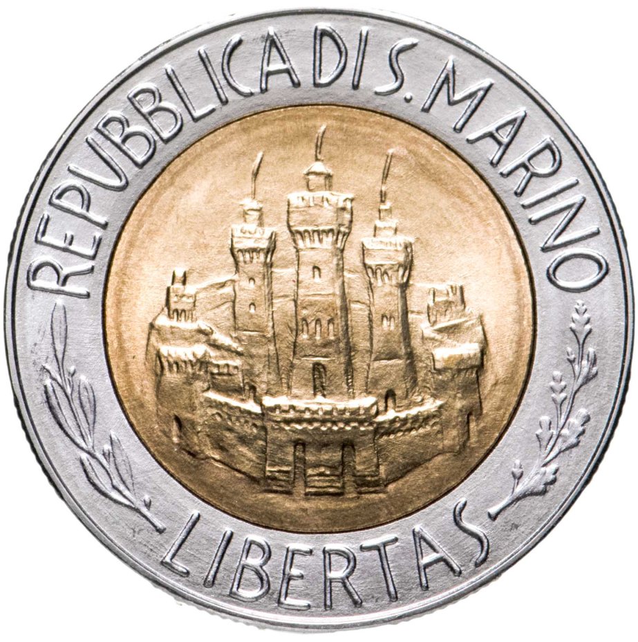 Монета Сан-Марино 500 лир (lire) 1984 "Учёные" (Альберт Эйнштейн ...