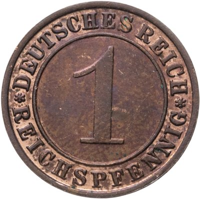 купить Германия, Третий рейх 1 рейхспфенниг (reichspfennig) 1936 F старый тип