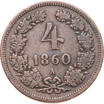 купить Австрия 4 крейцера 1860 А