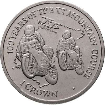 купить Остров Мэн 1 крона 2011 "100 лет Мотогонкам "Tourist Trophy Mountain Course"