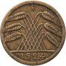 Купить Германия 5 рентных пфеннигов (rentenpfennig) 1924 E  знак монетного двора "E" — Мульденхюттен
