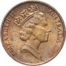 Купить Австралия 1 цент (cent) 1987-1989 королева среднего возраста