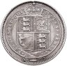 Купить Великобритания 1 шиллинг (shilling) 1887 с портретом королевы Виктории в слабе Монетник. ру VF det чистка