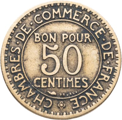 купить Франция 50 сантимов (centimes) 1924