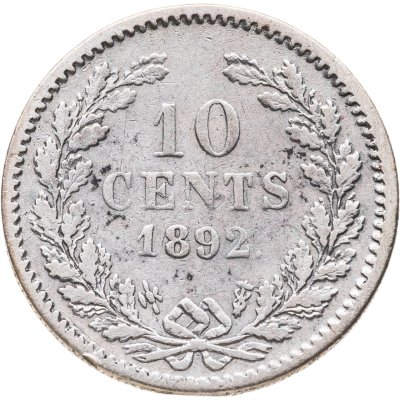 купить Нидерланды 10 центов (cents) 1892