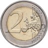 Купить Ирландия 2 евро (euro) 2015 30 лет флагу Европы