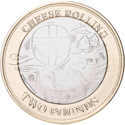 купить Гернси 2 фунта 2025 "Необычные британские традиции - сырная гонка"